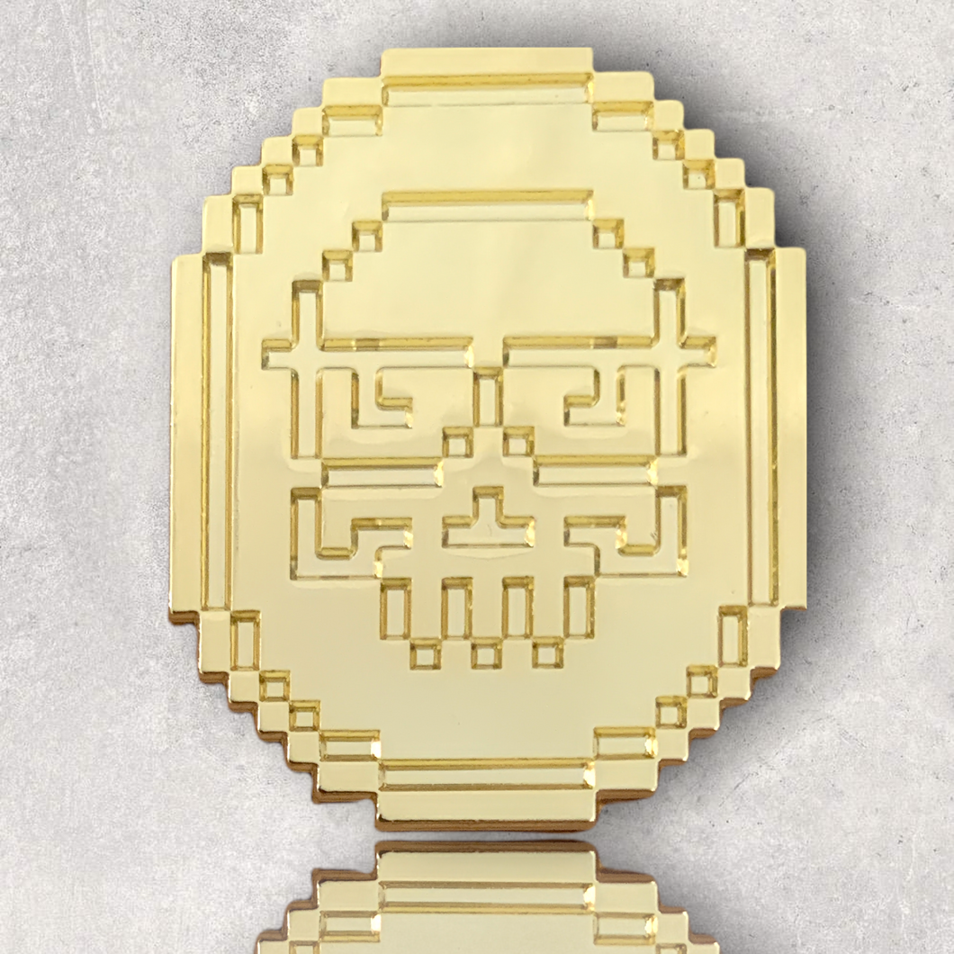 J!nx Skull Head 8-Bit Golden